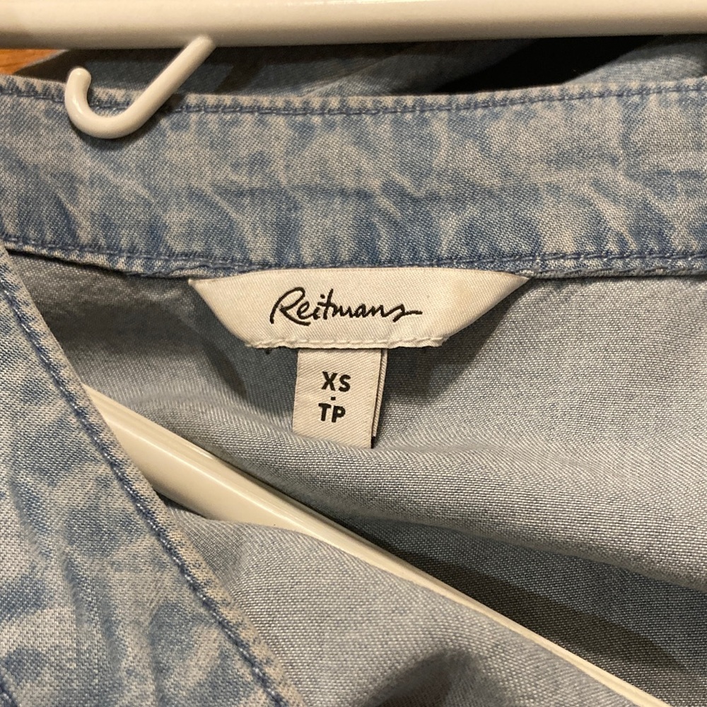 Light Blue Button-Front jean Dress - Picture 6 of 6